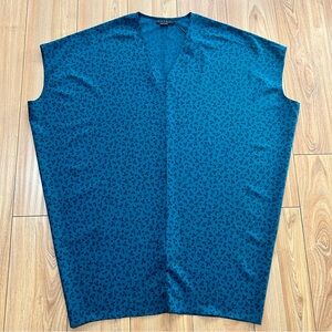 NWT Hatch Maternity Womens SZ P THE SLOUCH DRESS Jade Falling Leaves Green Blue